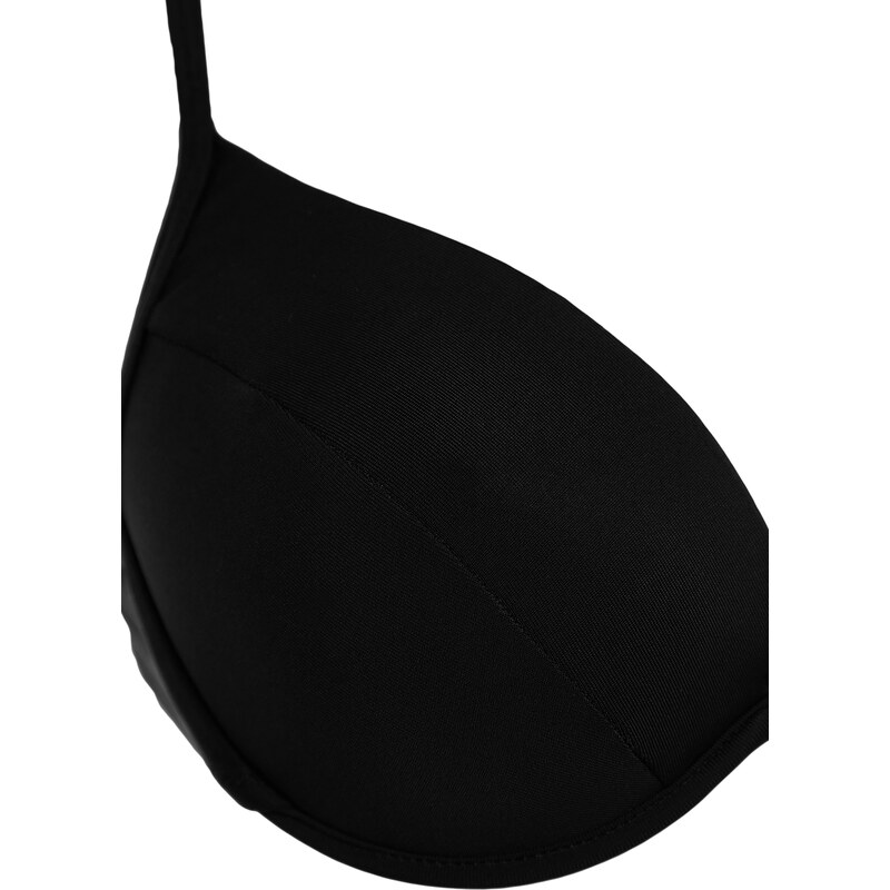 Trendyol Black Balconette V Accessory Bikini Top
