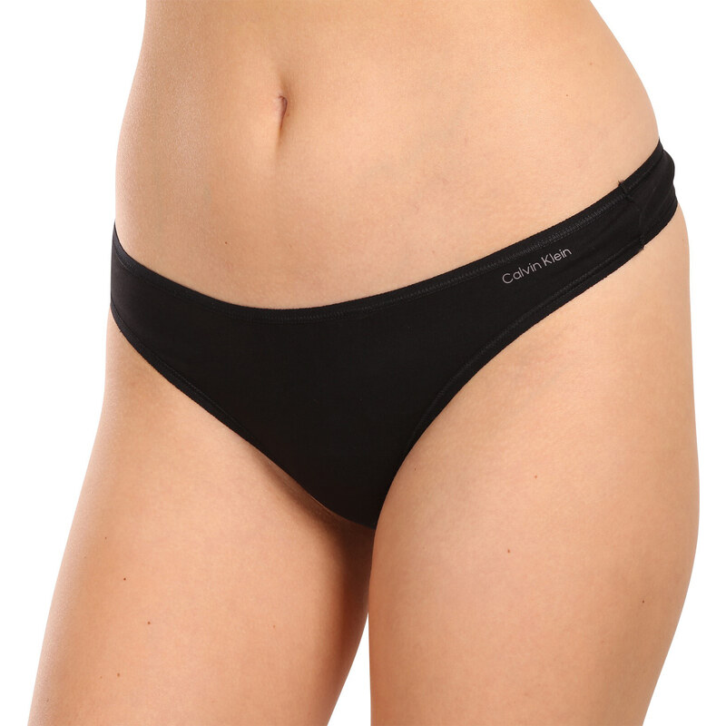 3PACK dámská tanga Calvin Klein černá (QD5217E-UB1)