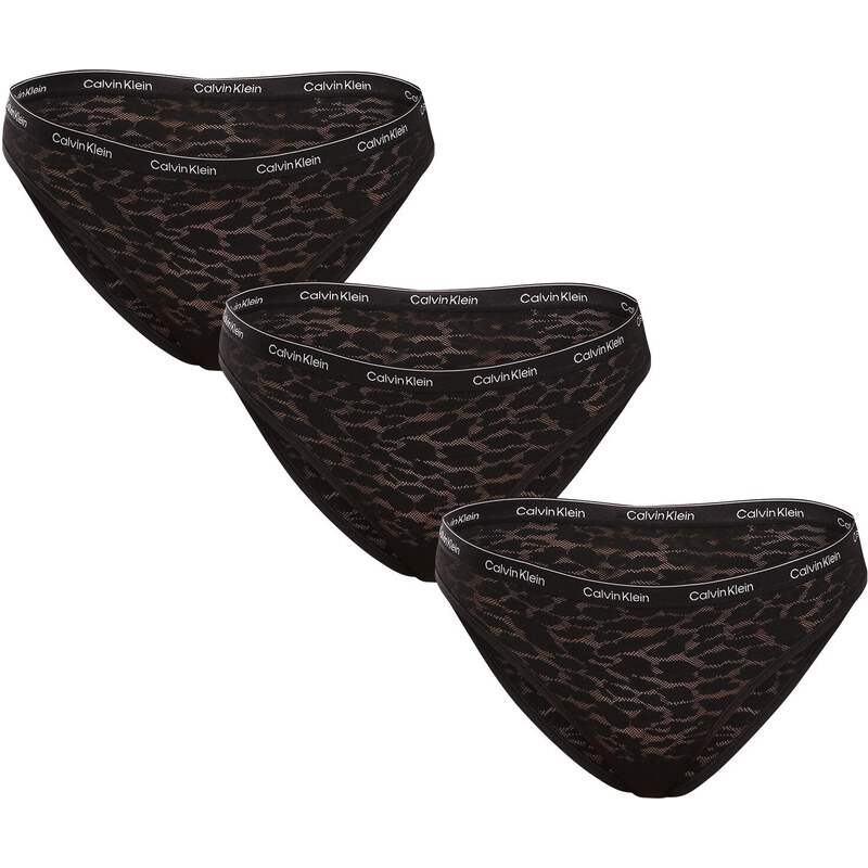 3PACK dámské kalhotky Calvin Klein černé (QD5069E-UB1) 90042195