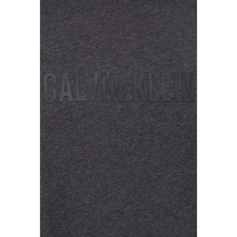 Mikina Calvin Klein Underwear šedá barva, s kapucí, s potiskem