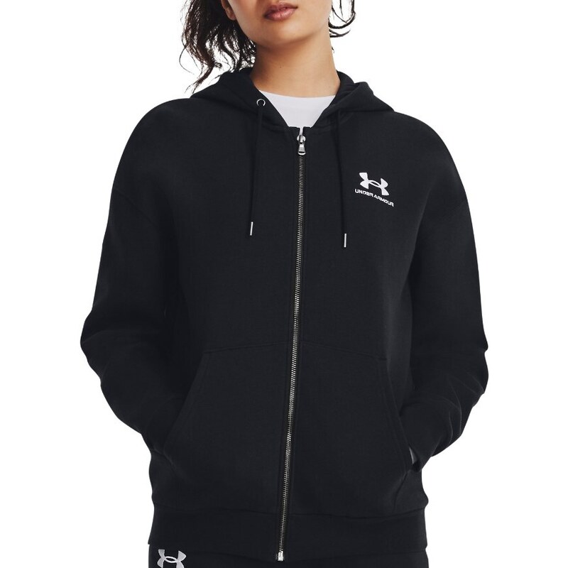 Mikina s kapucí Under Armour Essential Fleece FZ-BLK 1379474-001