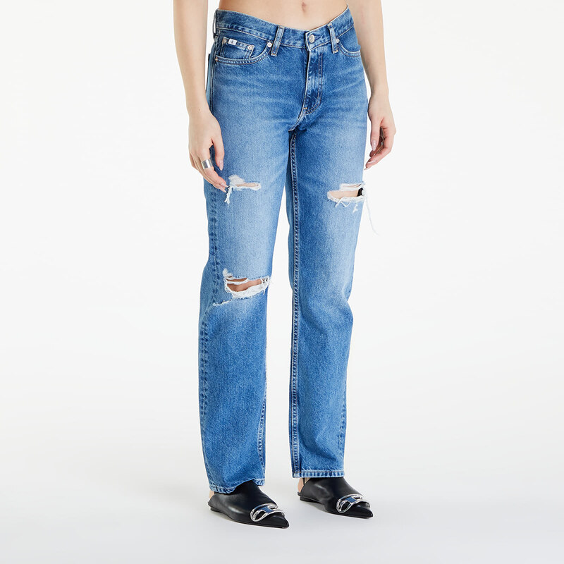 Dámské džíny Calvin Klein Jeans Low Rise Straight Jeans Denim Medium