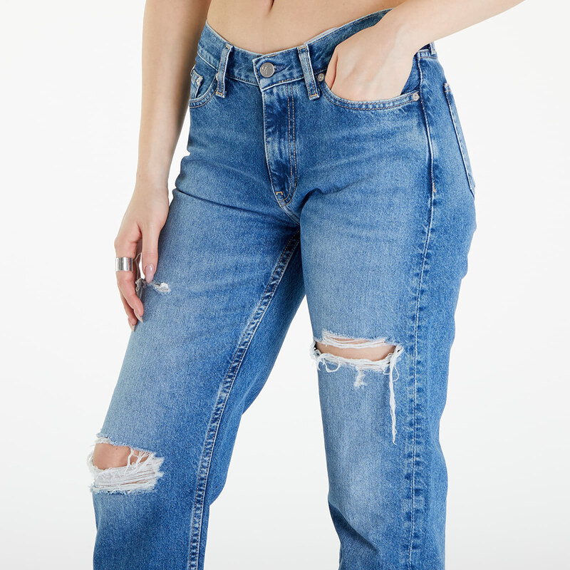 Dámské džíny Calvin Klein Jeans Low Rise Straight Jeans Denim Medium