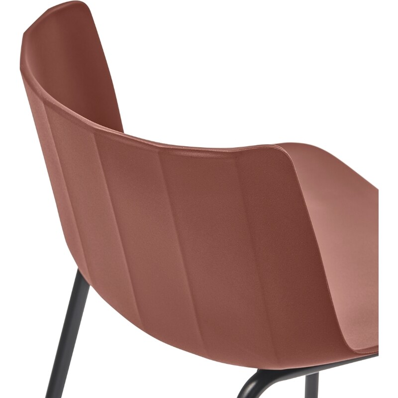 Hoorns Červená plastová zahradní barová židle Chas 74 cm