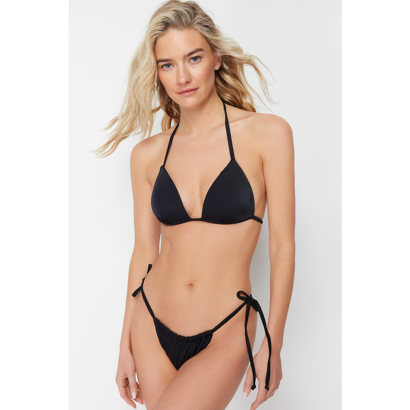 Trendyol Black Triangle Bikini Top