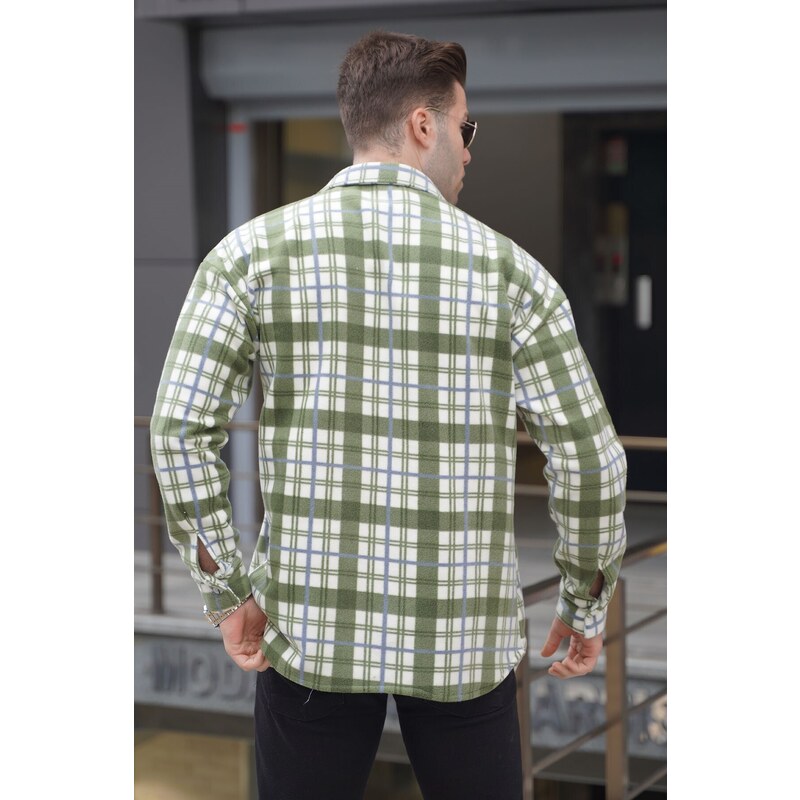 Madmext Green Checkered Lumberjack Shirt T5572