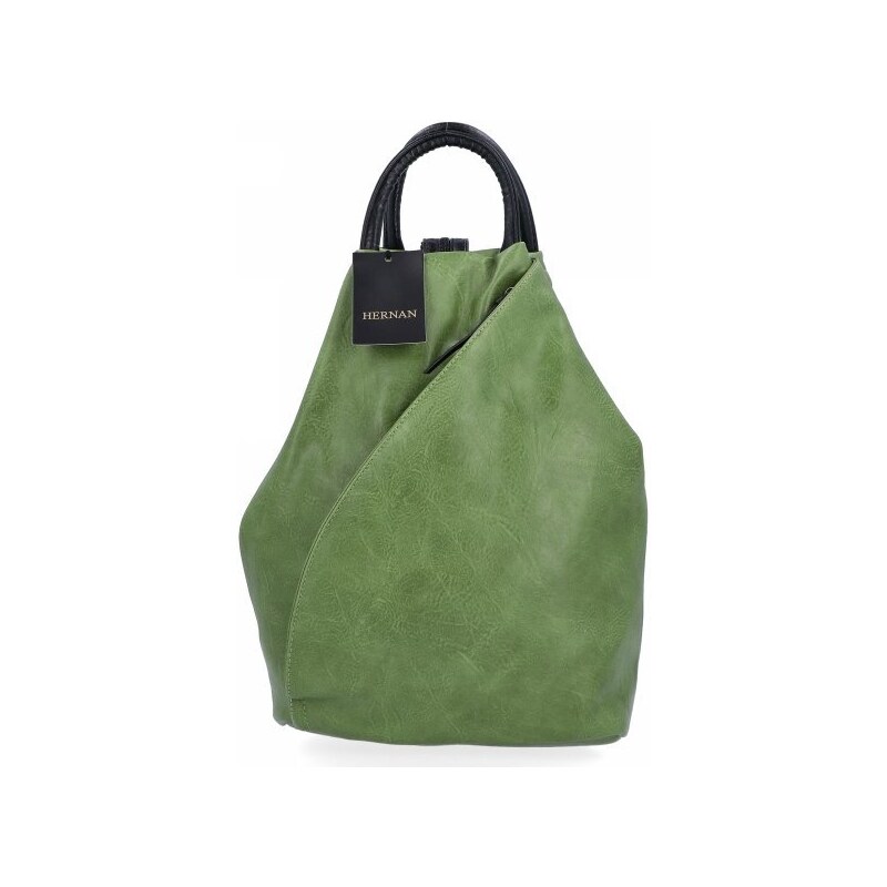 Dámská kabelka batůžek Hernan světle zelená HB0137-1