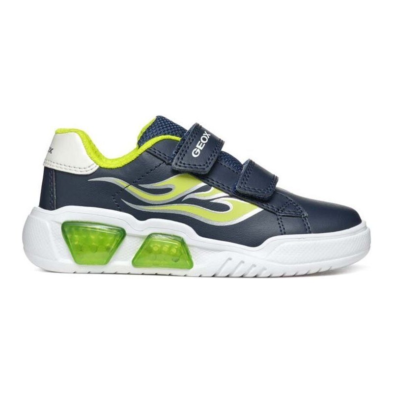 Dětské sneakers boty Geox ILLUMINUS zelená barva