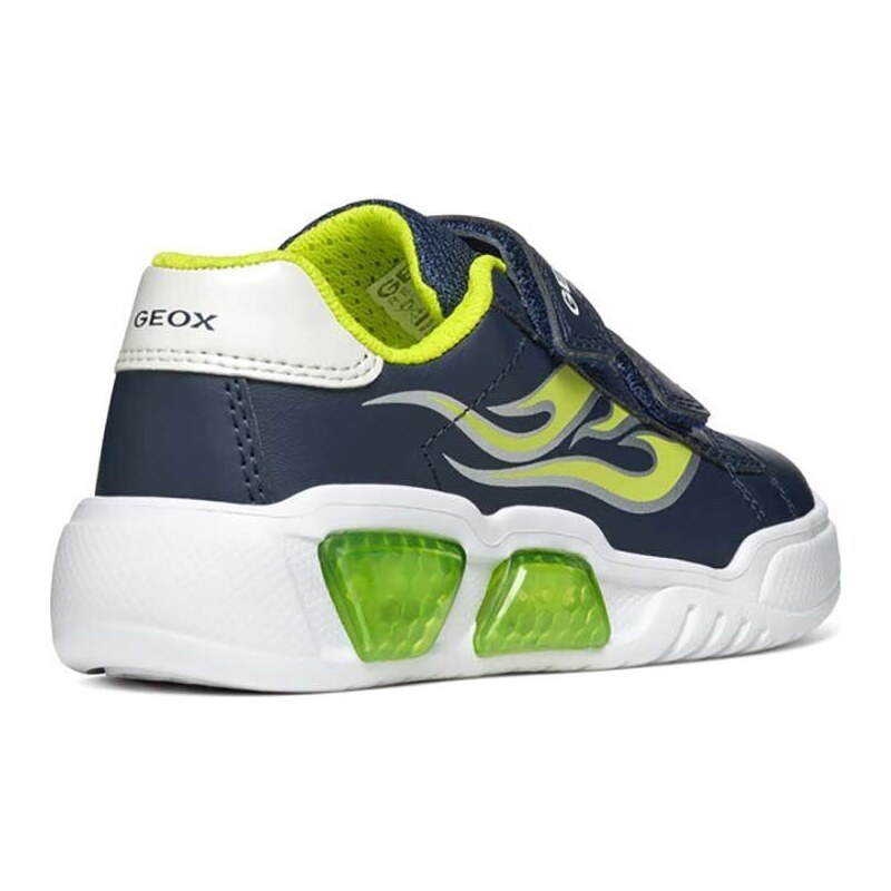 Dětské sneakers boty Geox ILLUMINUS zelená barva