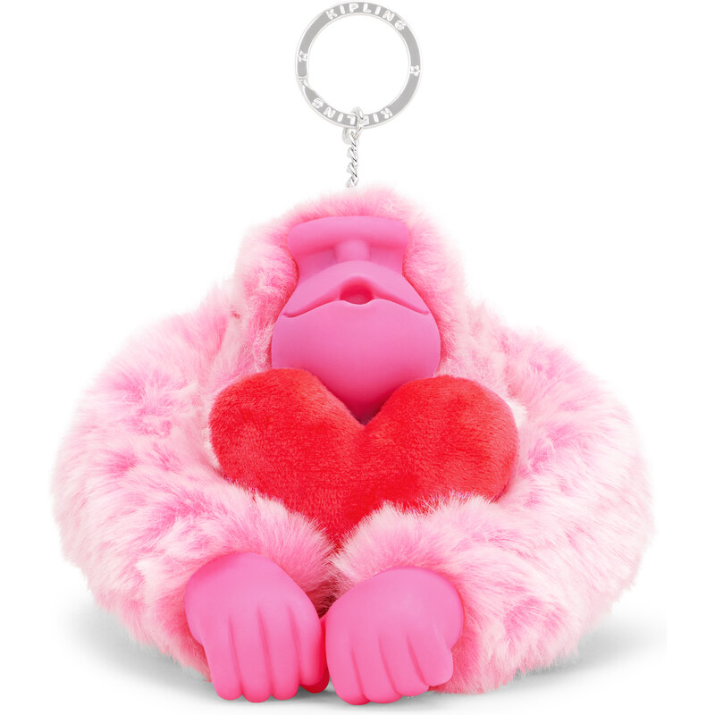 Kipling Přívěšek na klíče VALENTINE MONKEY XL Valentine Pink