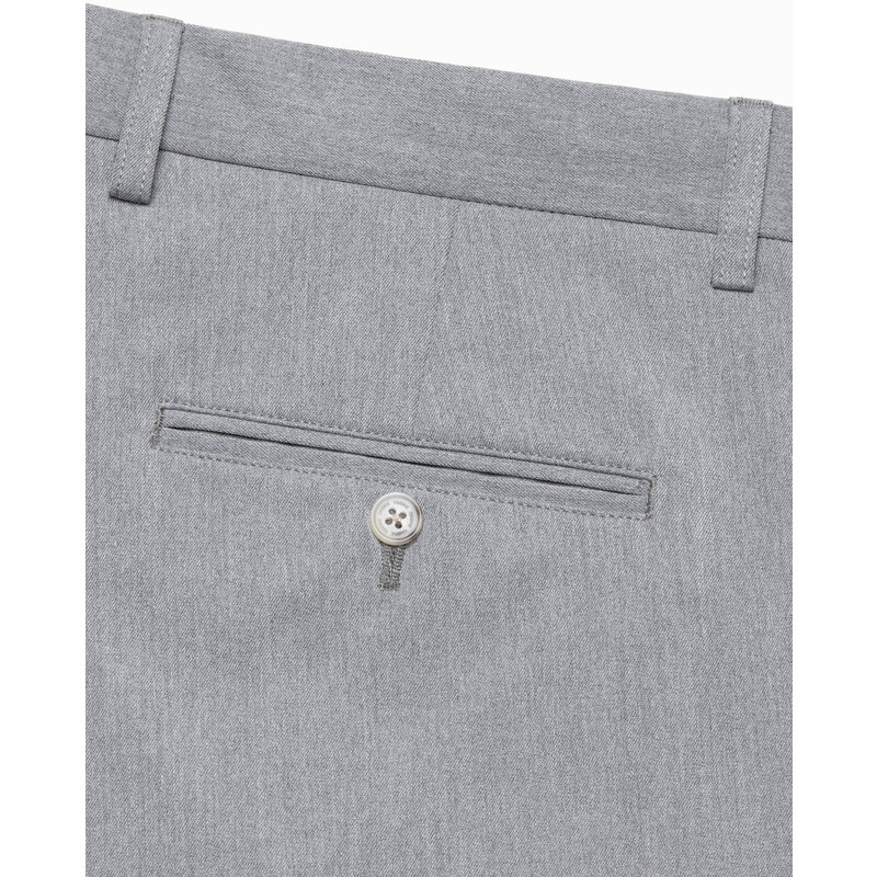 Ombre Clothing Elegantní pánské kalhoty SLIM FIT chino - světle šedé V1 OM-PACP-0191