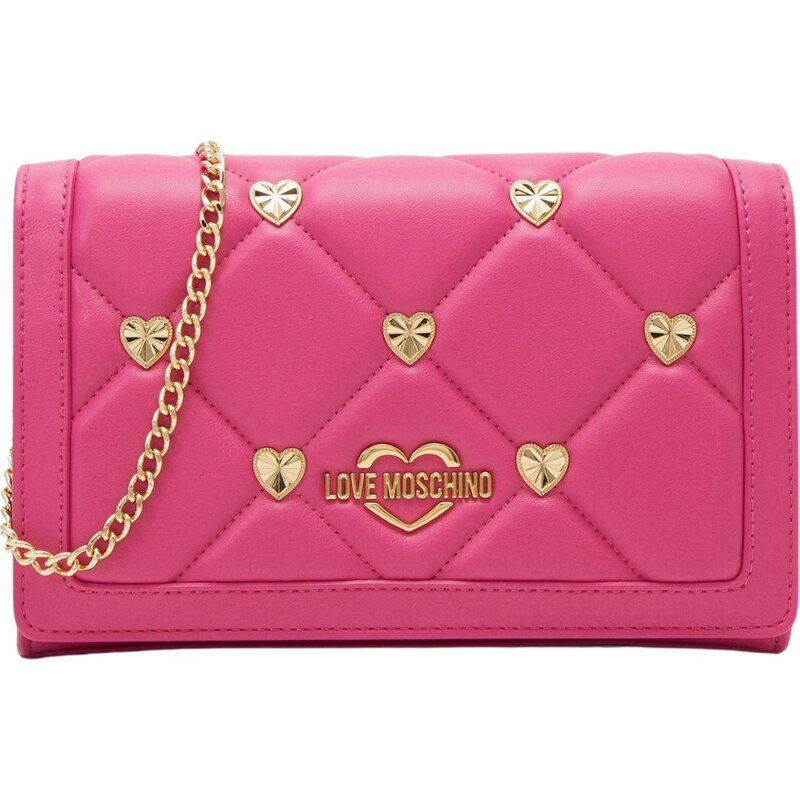 LOVE MOSCHINO Studs Pink crossbody kabelka