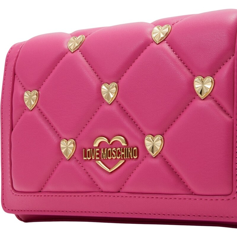 LOVE MOSCHINO Studs Pink crossbody kabelka