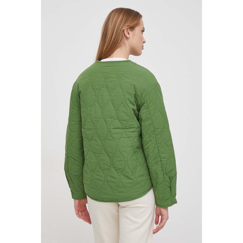 Bunda United Colors of Benetton dámská, zelená barva, přechodná