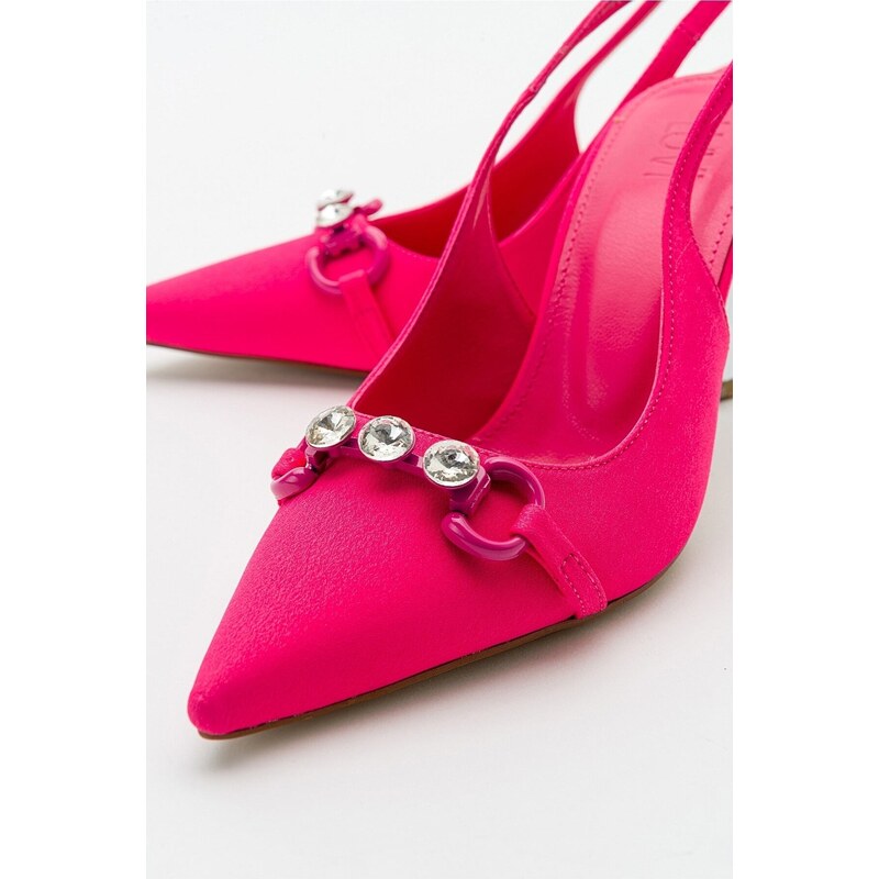 LuviShoes Libona Women's Fuchsia Heeled Shoes