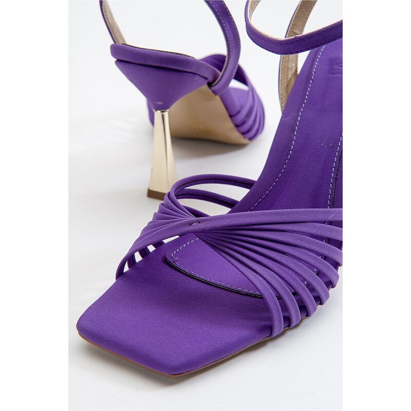 LuviShoes Bosset Women's Purple Heeled Shoes