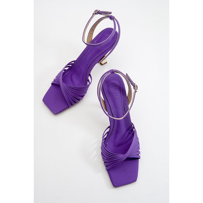 LuviShoes Bosset Women's Purple Heeled Shoes