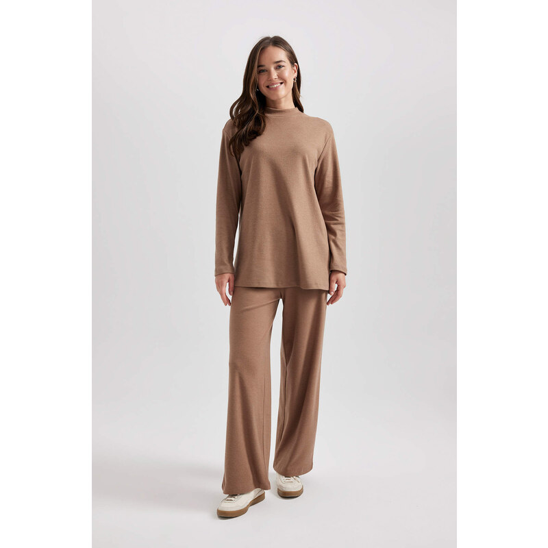 DEFACTO Regular Fit Half Turtleneck Long Sleeve Tunic