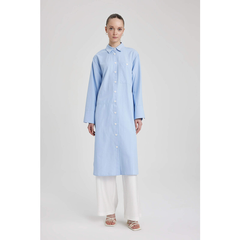 DEFACTO Relax Fit Poplin Long Sleeve Tunic