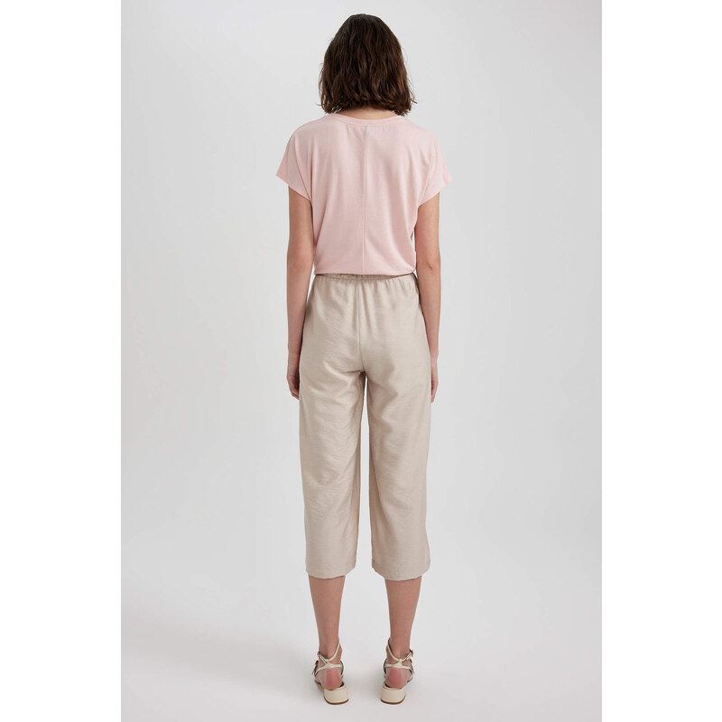 DEFACTO Linen Look Capri Trousers