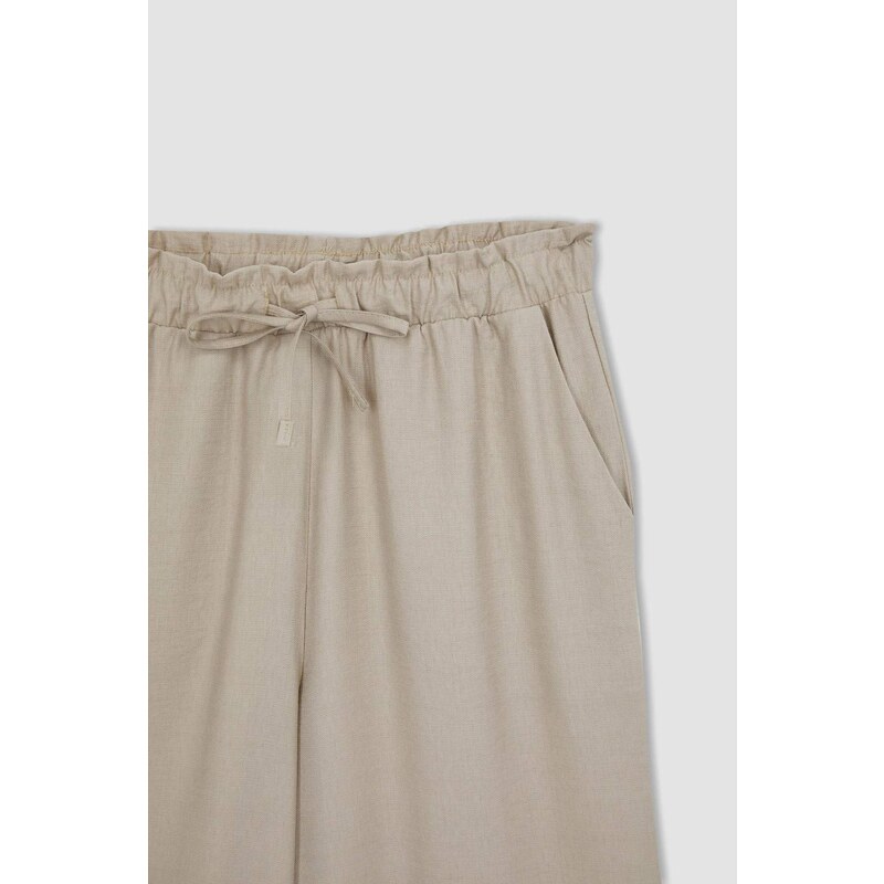 DEFACTO Linen Look Capri Trousers