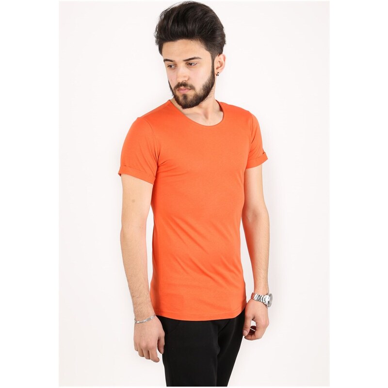 Madmext Bicycle Crew Neck Orange T-shirt 2297