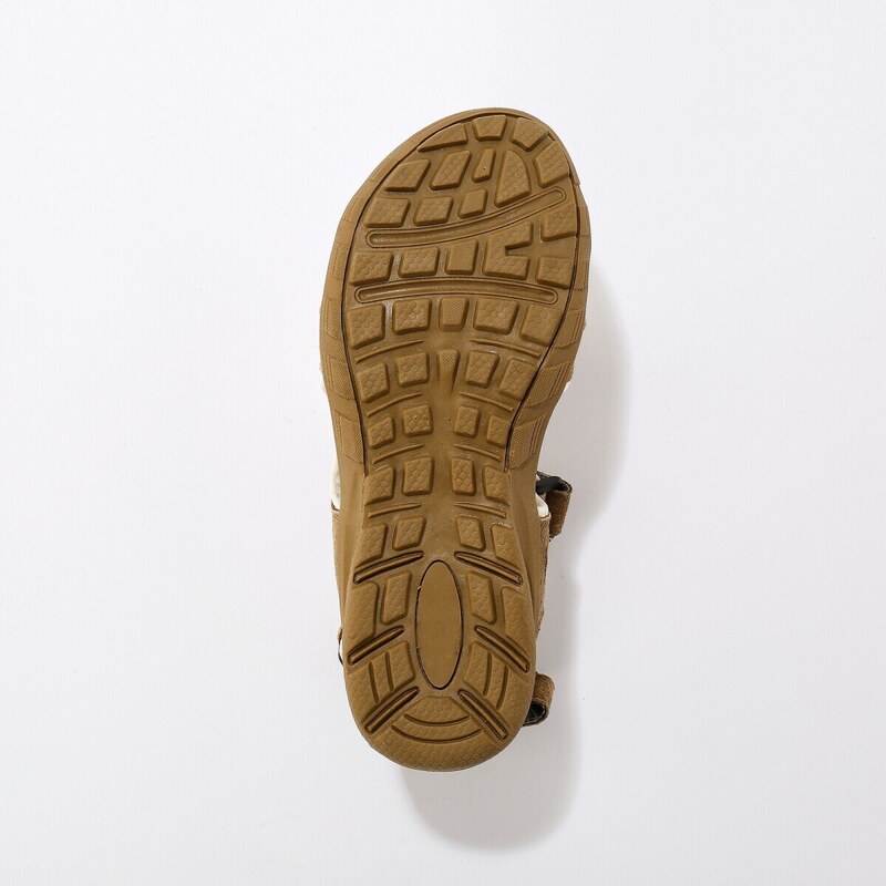 Blancheporte Sportovní kožené sandály na suchý zip béžová 36