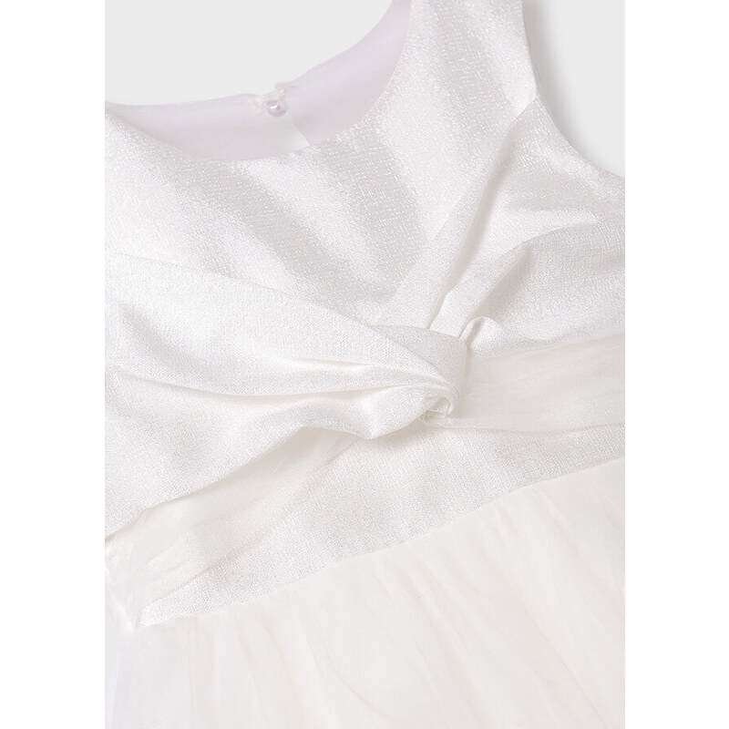 Šaty s překřížením a tylovou sukní bílé Abel & Lula