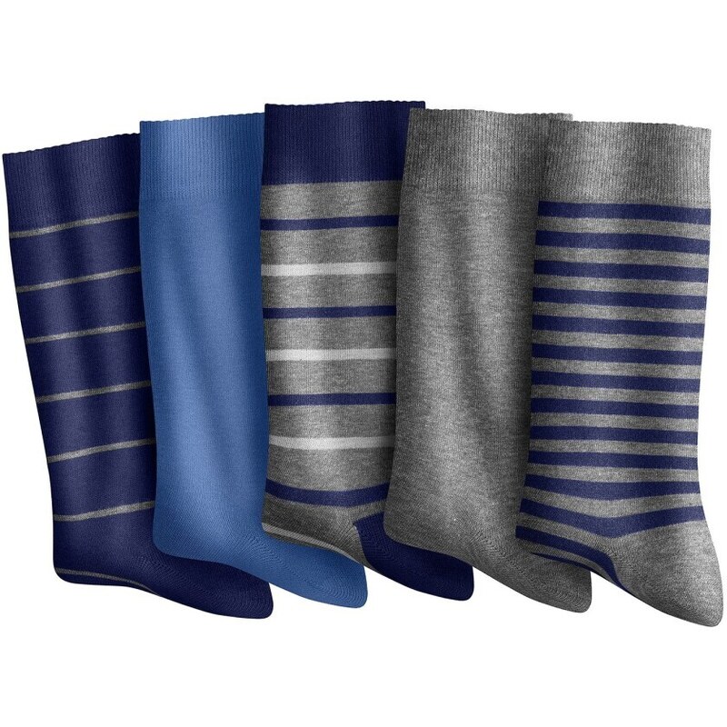 Blancheporte Sada 5 párů originálních ponožek modrá 35-38