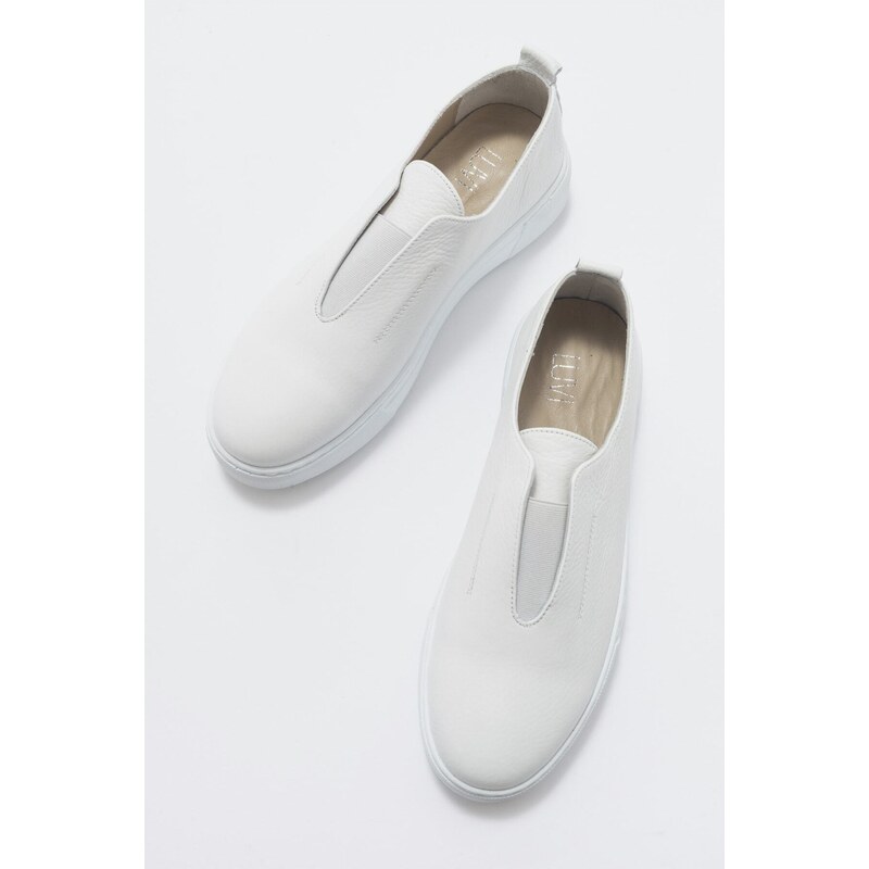 LuviShoes Ante White Leather Men's Shoes