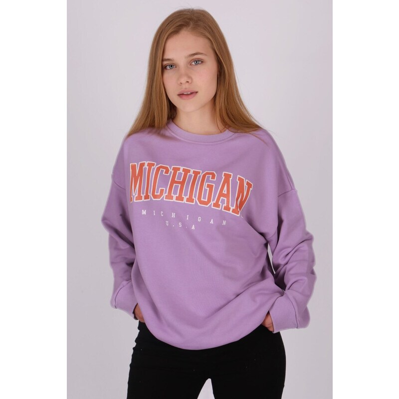 Madmext Mad Girls Lilac Sweatshirt Mg785