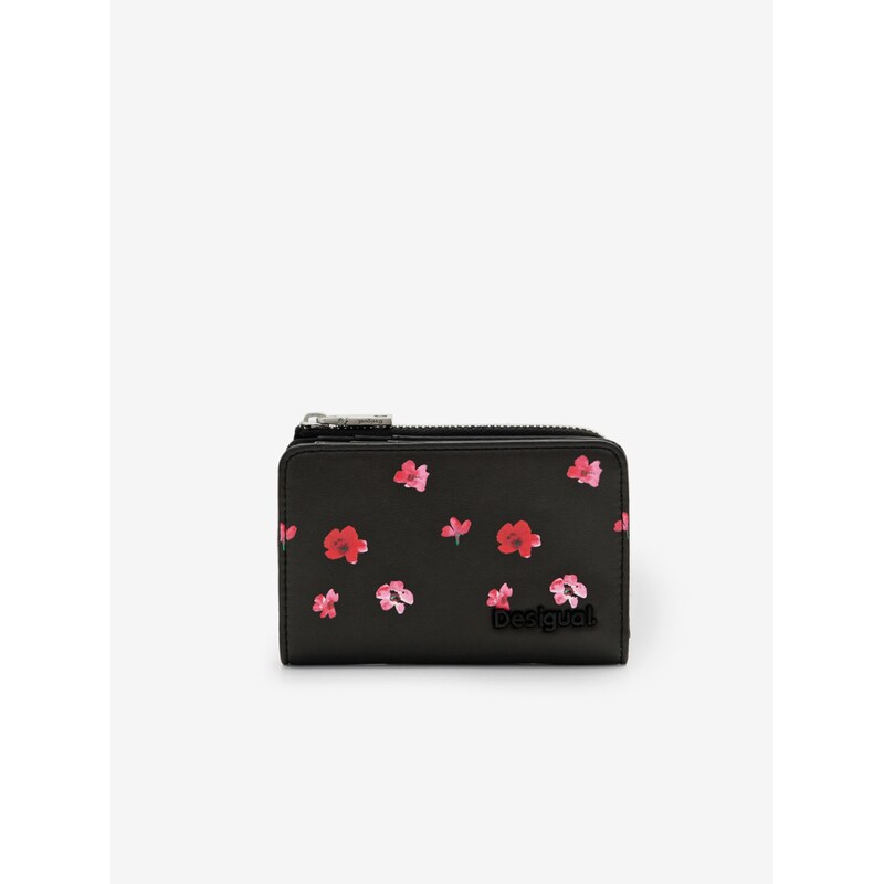 Černá dámská květovaná peněženka Desigual Circa Emma Mini - Dámské