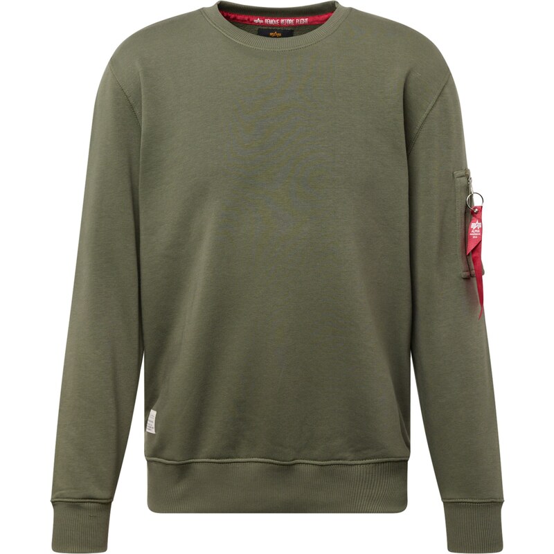 ALPHA INDUSTRIES Mikina antracitová / zelená / červená / bílá