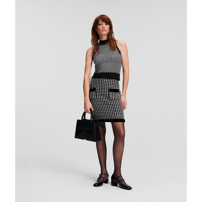 SUKNĚ KARL LAGERFELD BOUCLE KNIT SKIRT