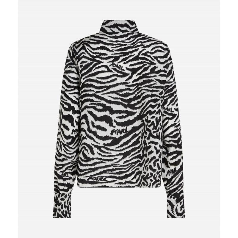 HALENKA KARL LAGERFELD ANIMAL PRINT SILK SHIRT