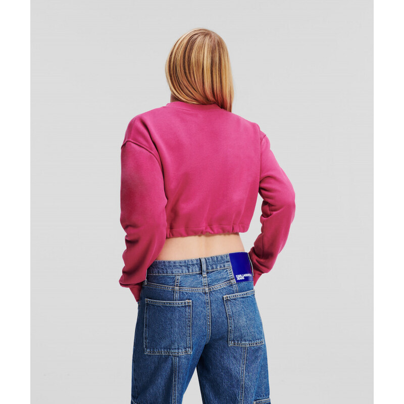 MIKINA KARL LAGERFELD JEANS KLJ RELAXED CROPPED SWEAT
