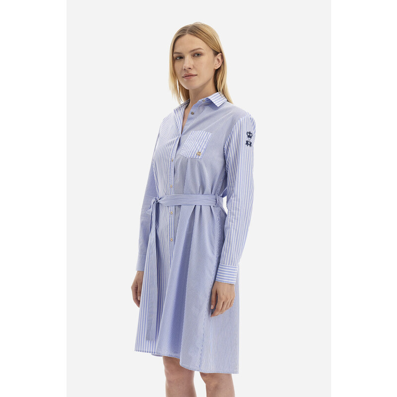 ŠATY LA MARTINA WOMAN DRESS STRIPED POPLIN