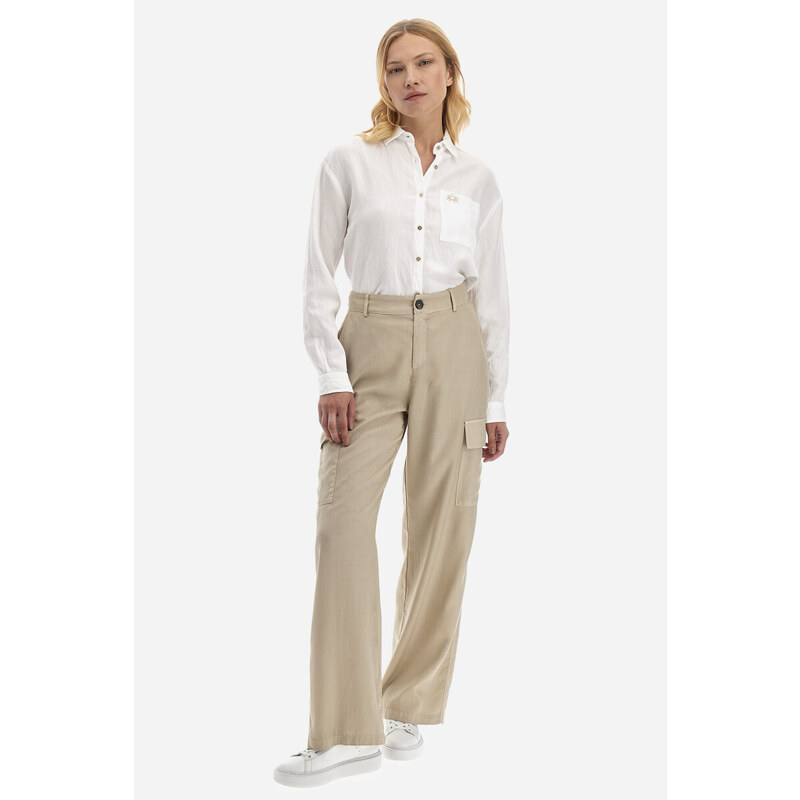 KALHOTY LA MARTINA WOMAN CARGO PANT TENCEL TWILL