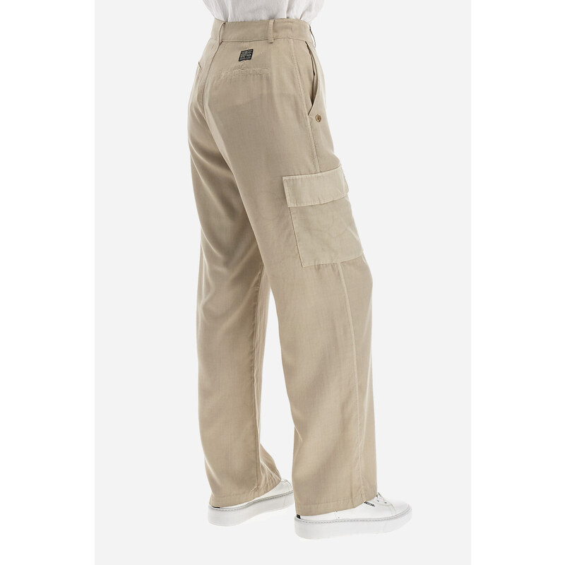 KALHOTY LA MARTINA WOMAN CARGO PANT TENCEL TWILL