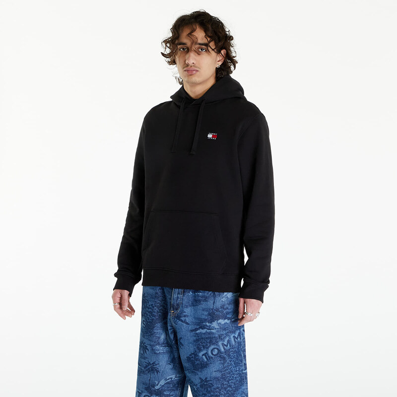 Tommy Hilfiger Mikina Tommy Jeans Reg Badge Hoodie Black M