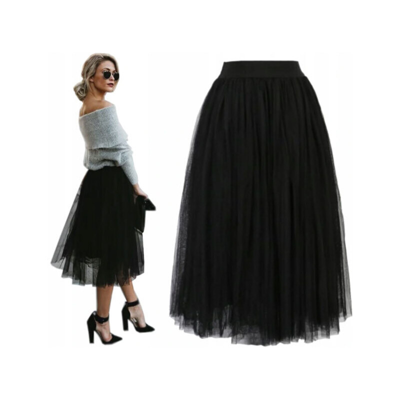 Fashionweek Dámská sukně midi tylová sukně MD782