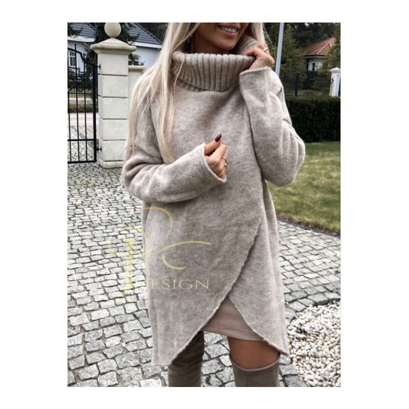 Fashionweek Dámské pončo s rolákem JK-MICHEL 68560282