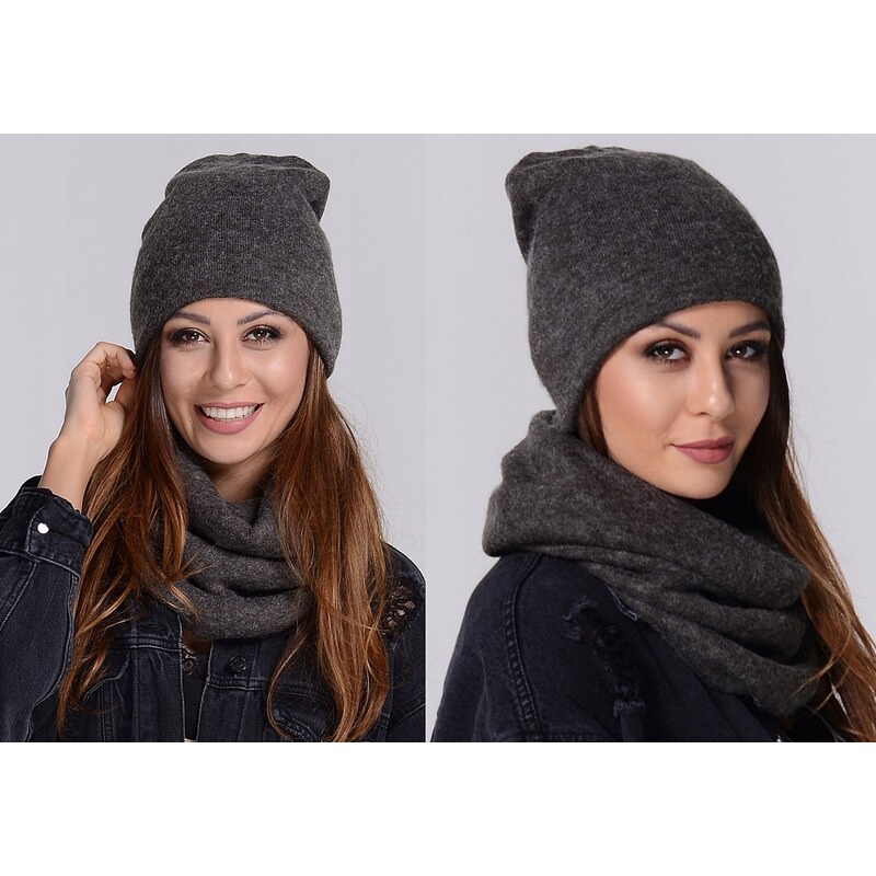 Fashionweek Moderni zimní set čepice a šála,pletený tunel ZIZI20/K6 42871231