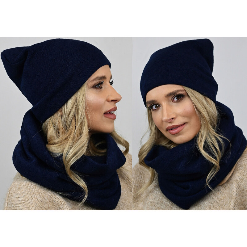 Fashionweek Moderni zimní set čepice a šála,pletený tunel ZIZI20/K6 42871235