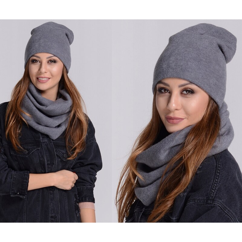Fashionweek Moderni zimní set čepice a šála,pletený tunel ZIZI20/K6 42871230