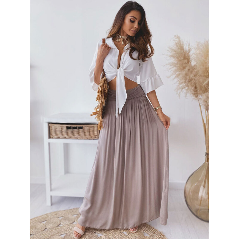 Fashionweek Dámská dlouhá sukně MAXI lehká, vzdušná, elastický