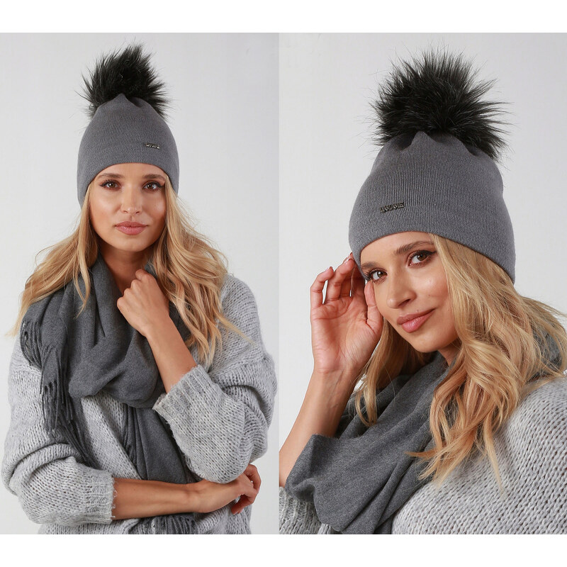 Fashionweek Dámská zimní čepice s bambulí ZIZI39/P14
