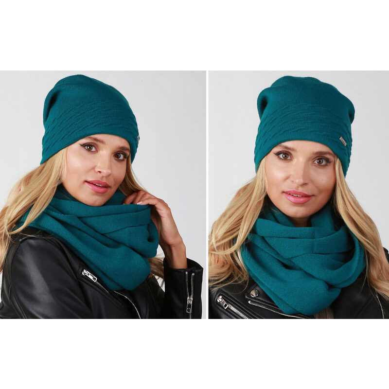 Fashionweek Dámský zimní set čepice + šála flísová podšívka