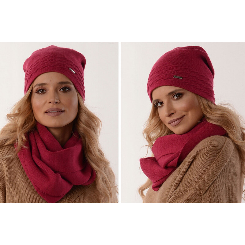Fashionweek Dámský zimní set čepice + šála flísová podšívka