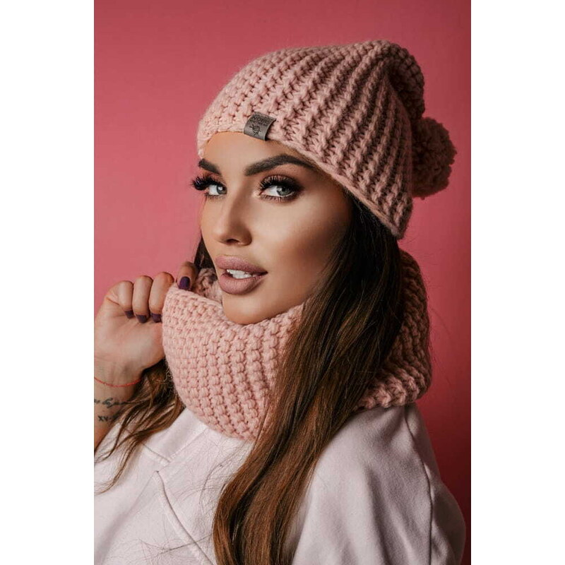 Fashionweek Dámský zimní set čepice + šála komin NB1027
